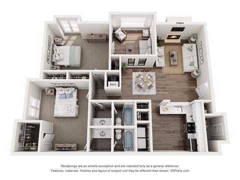 a 3d floor plan of our apartments